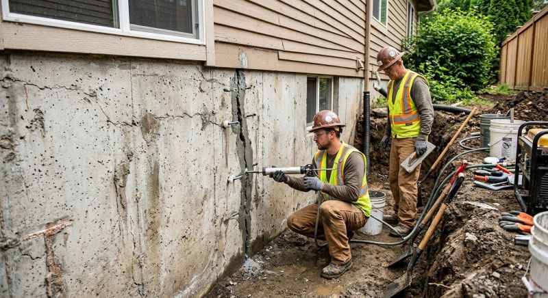 Cracked Foundation Repair in Chestnut Hill, MA