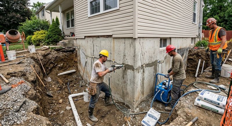 Cracked Foundation Repair in Halifax, MA