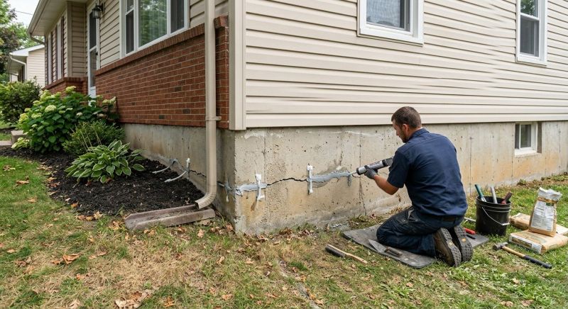 Cracked Foundation Repair in Jamaica Plain, MA