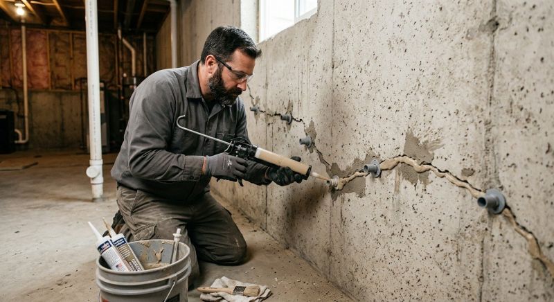 Cracked Foundation Repair in Millis, MA