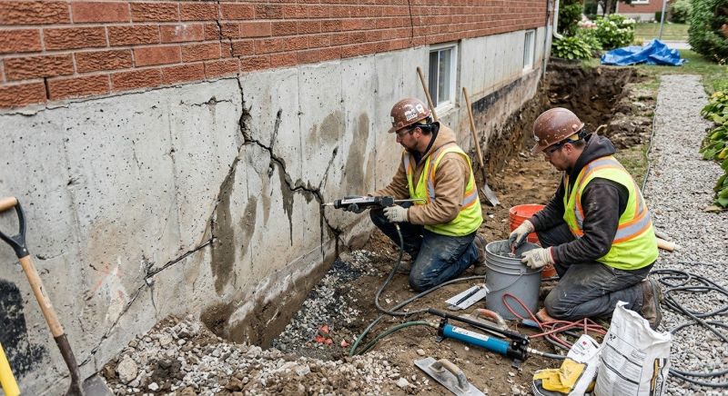 Cracked Foundation Repair in Watertown, MA