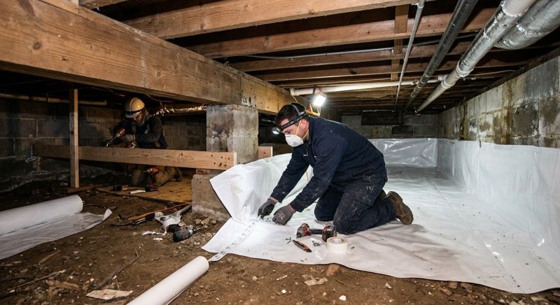 Crawl Space Leveling in Hingham, MA