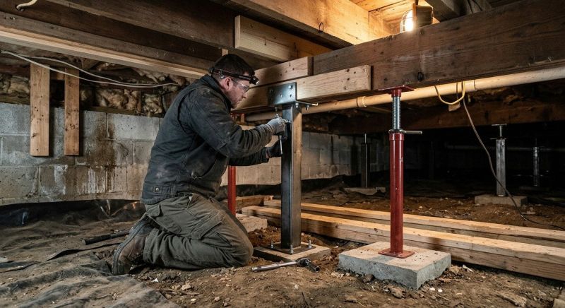 Crawlspace Structural Repair in Hingham, MA