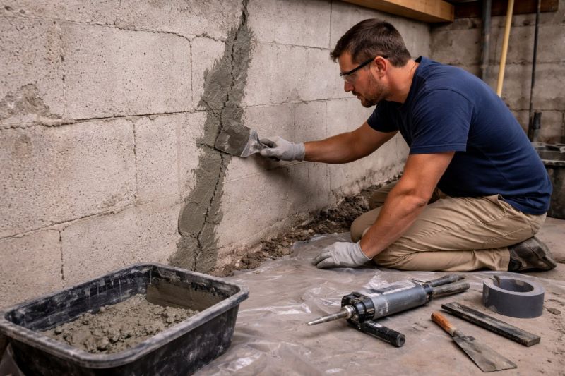 Foundation Crack Repair in Duxbury, MA
