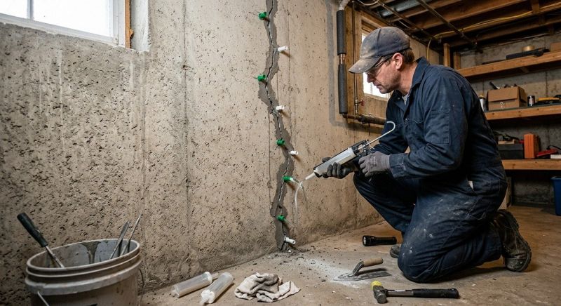 Foundation Crack Repair in East Walpole, MA
