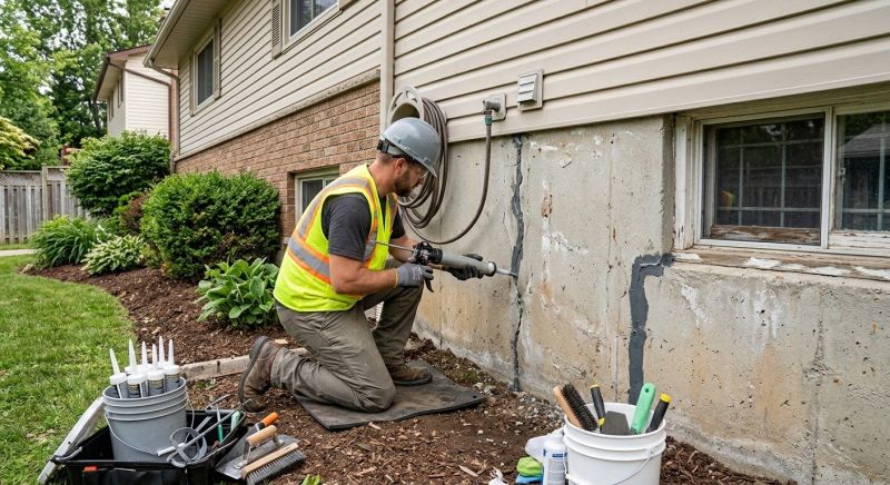 Foundation Crack Sealing in Hingham, MA