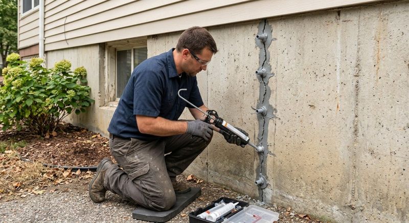Foundation Crack Sealing in Hingham, MA