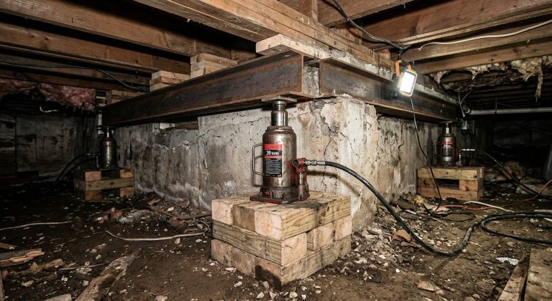 Foundation Jacking in Braintree, MA