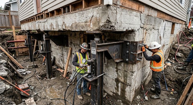Foundation Lifting in Holbrook, MA