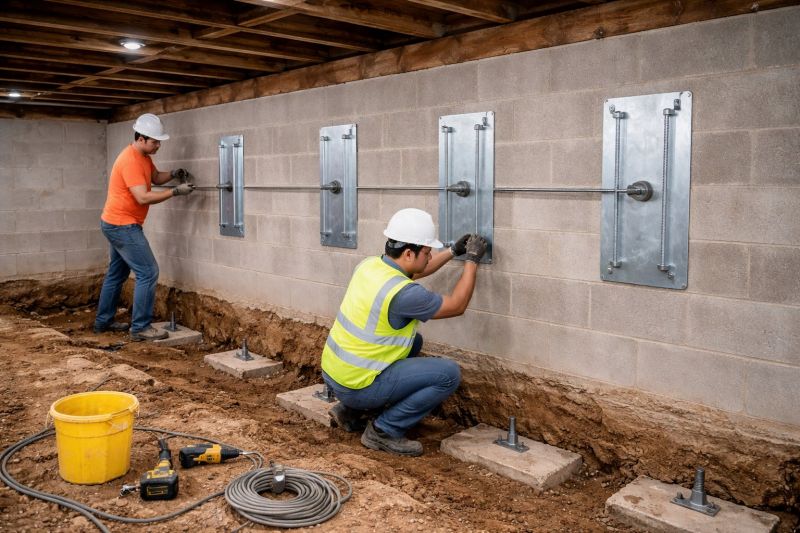 Foundation Stabilizing in Foxboro, MA