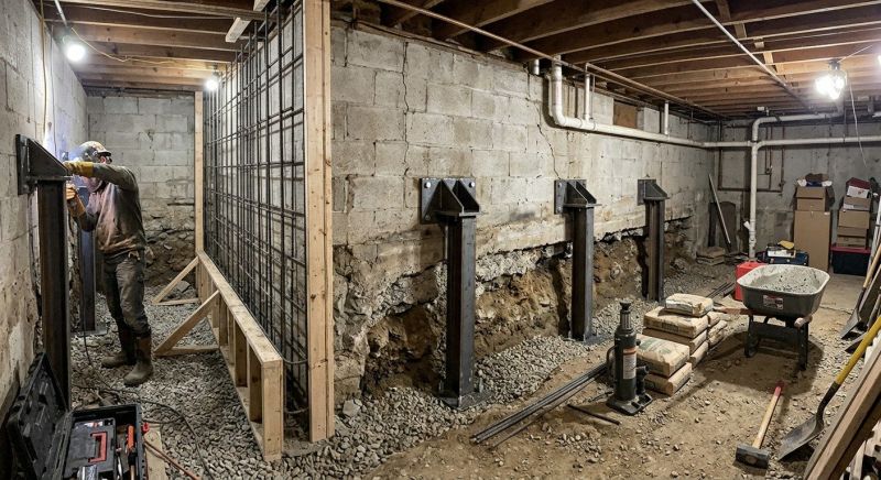 Foundation Stabilizing in Marshfield, MA