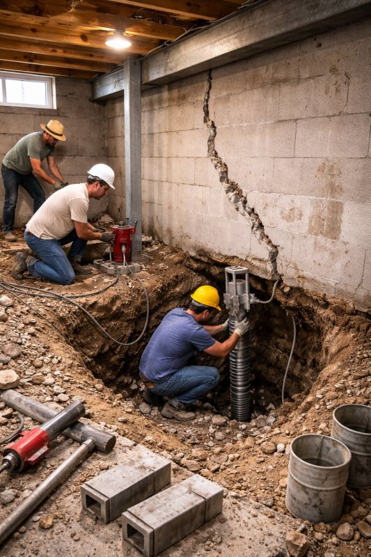 Foundation Structural Repair in East Weymouth, MA