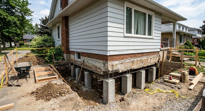 Foundation Underpinning in Hingham, MA