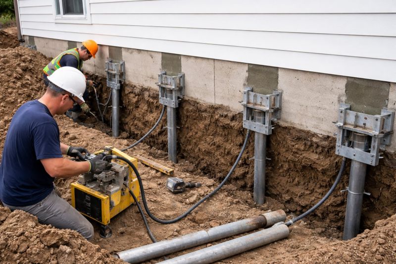 Helical Piers Installation in Hingham, MA