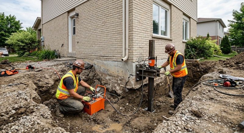 Sinking Foundation Lifting in Hingham, MA