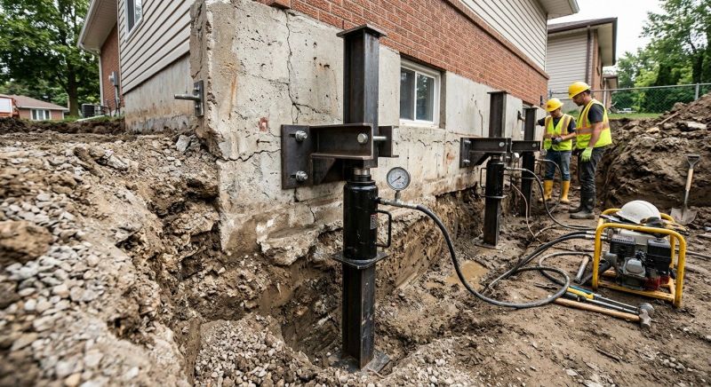 Sinking Foundation Lifting in Hingham, MA