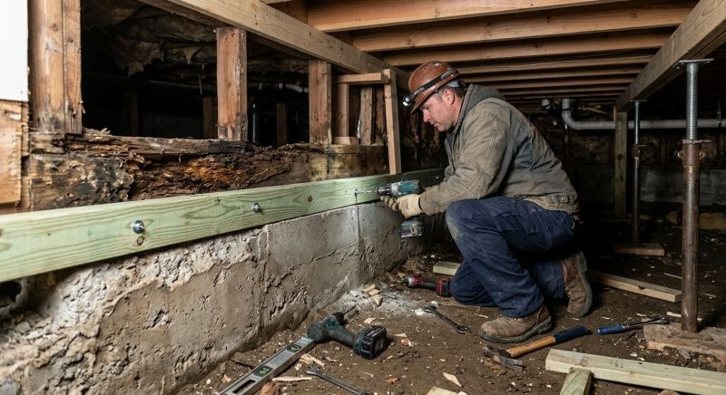 Sinking Foundation Repair in Brighton, MA