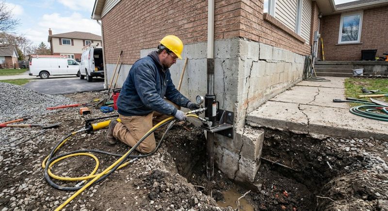 Sinking Foundation Repair in Chestnut Hill, MA