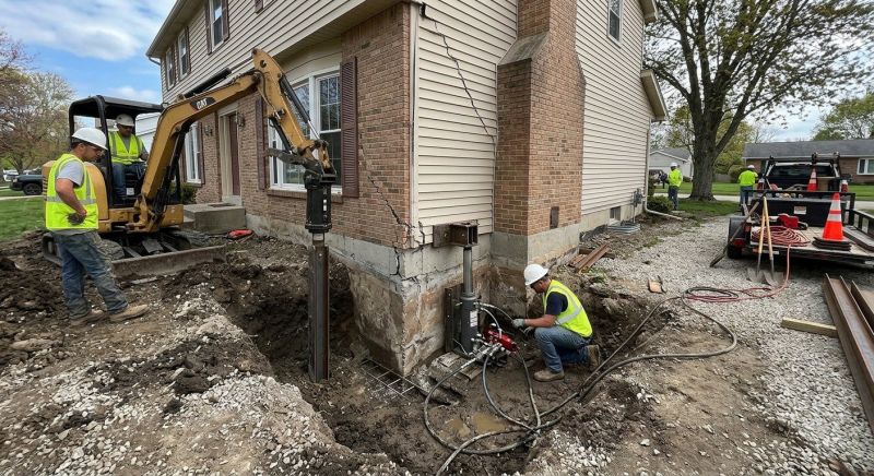 Sinking Foundation Repair in Melrose, MA