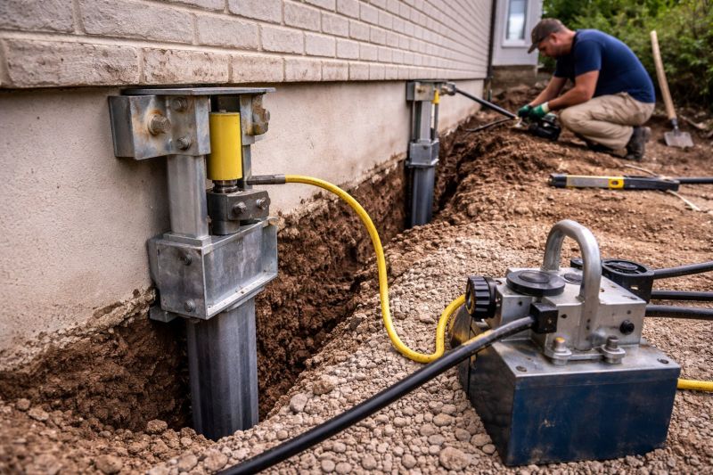Sinking Foundation Repair in Sharon, MA