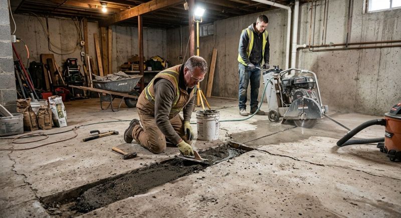 Slab Foundation Repair in Hingham, MA